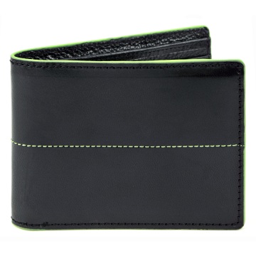 J.FOLD Thunderbird Leather Wallet - Black/Green