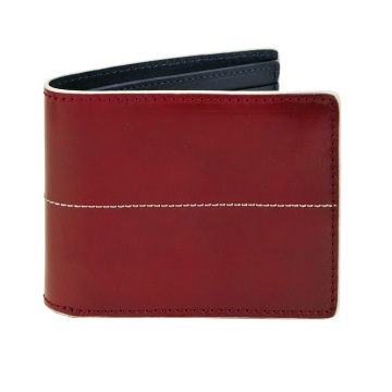 J.FOLD Thunderbird Leather Wallet - Red/Blue