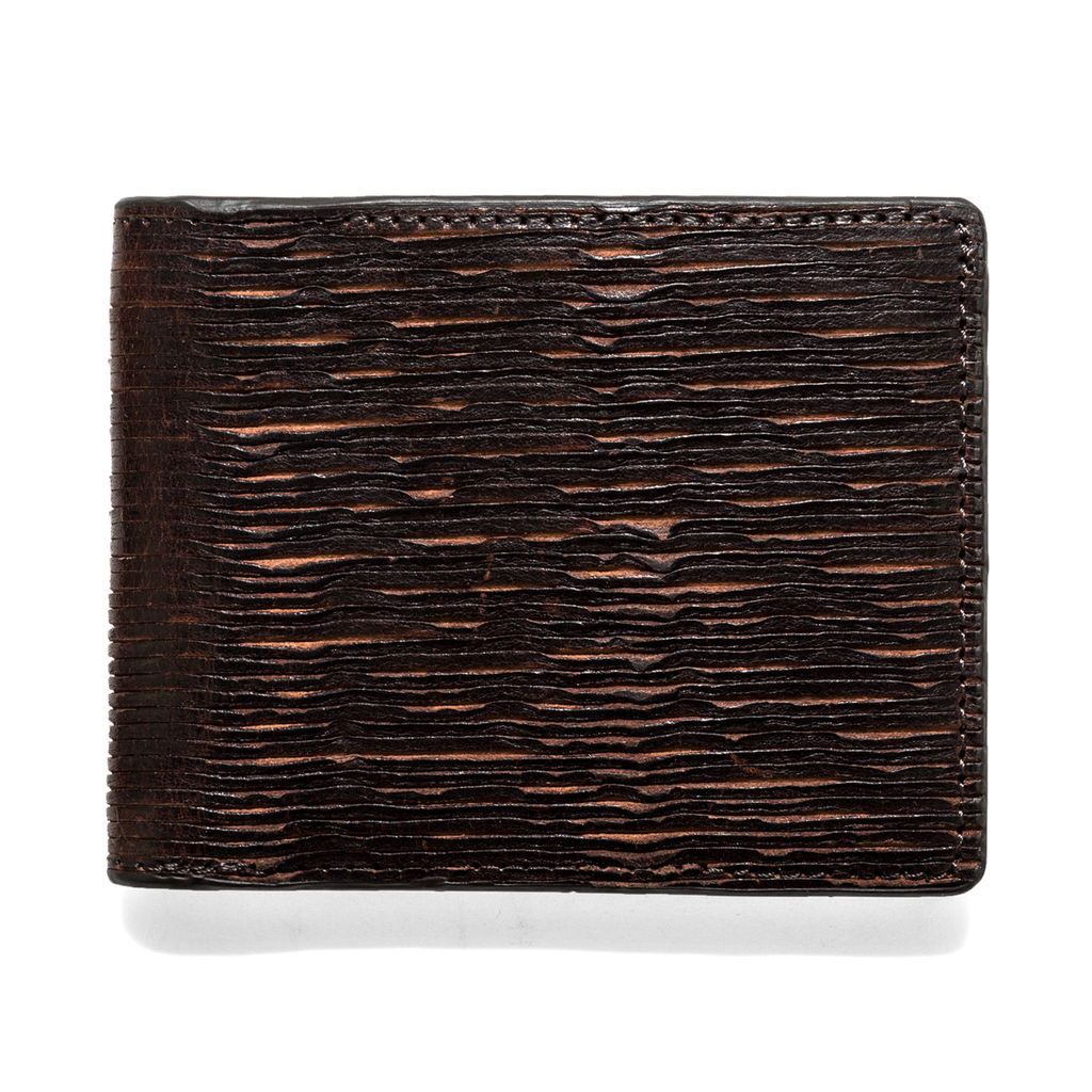 J.FOLD Leather Wallet Furrow - Brown