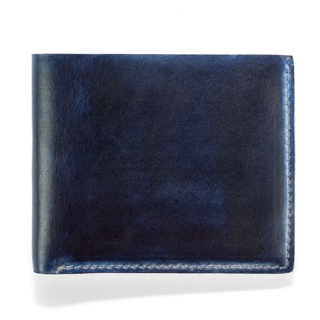 J.FOLD Hand Stained Leather Wallet - Navy
