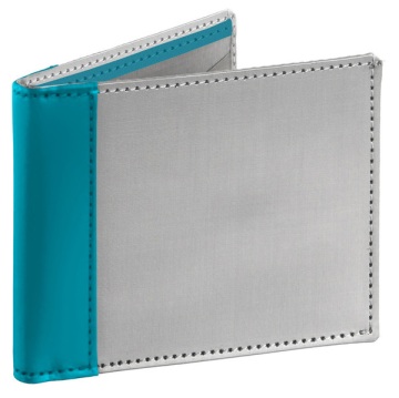 Stewart/Stand Stainless Steel Wallet - Silver/Light Blue