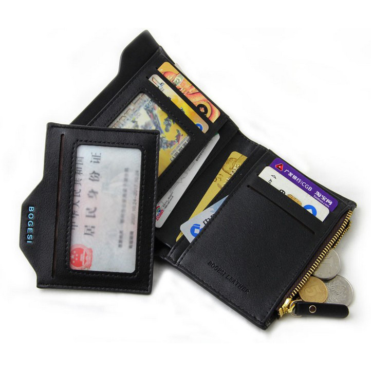 Wallet for Men Short Casual Wallet Business Foldable Wallets PU