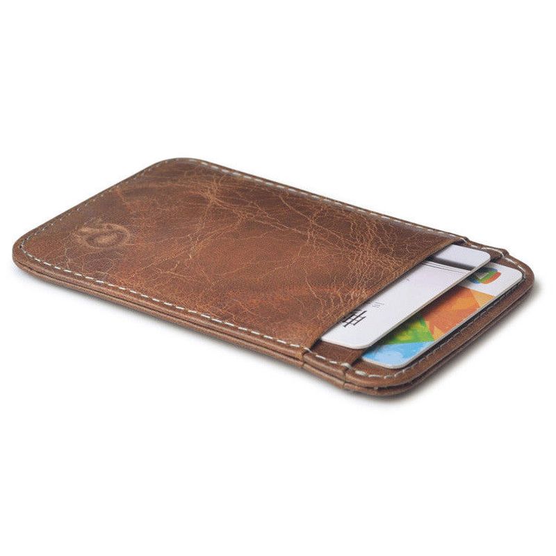 brown card wallet