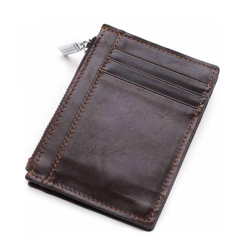 Black Minimalist Wallet With Coin Pocket 11.5x8.5