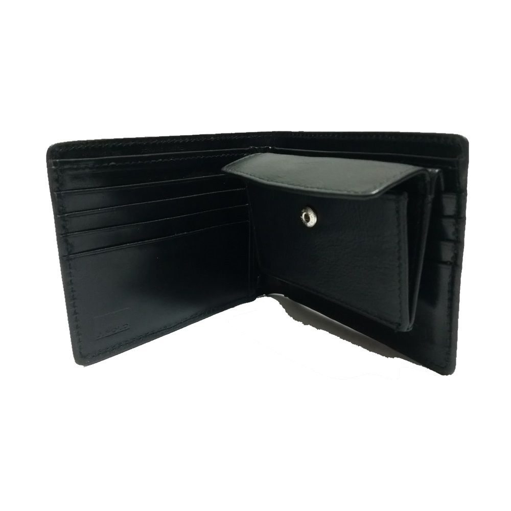 MUNDI Men's Leather Passcase Wallet With Removable Coin Pouch - Black ...