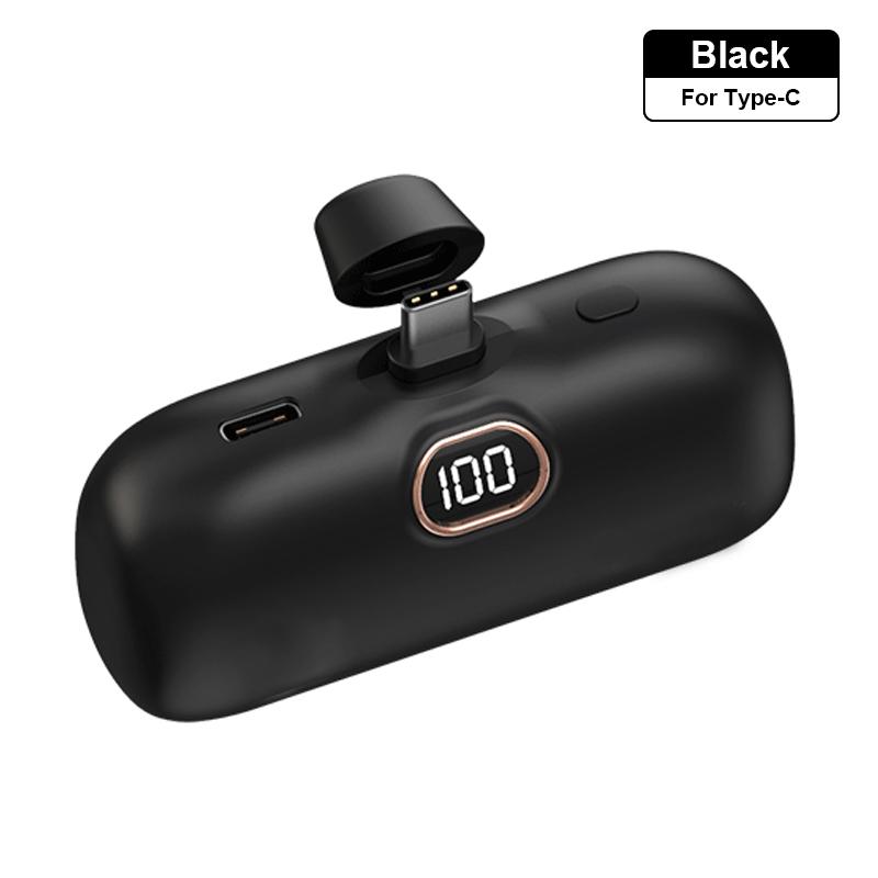 Mini Capsule Power Bank Type-C 30000mAh - Black