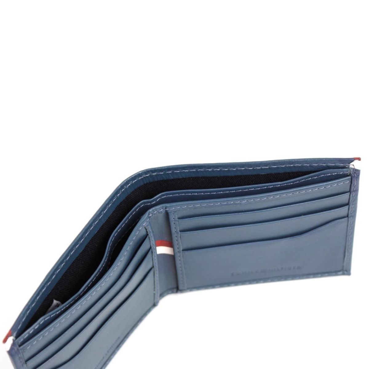 Tommy Hilfiger Leather Embossed Monogram Wallet - Blue