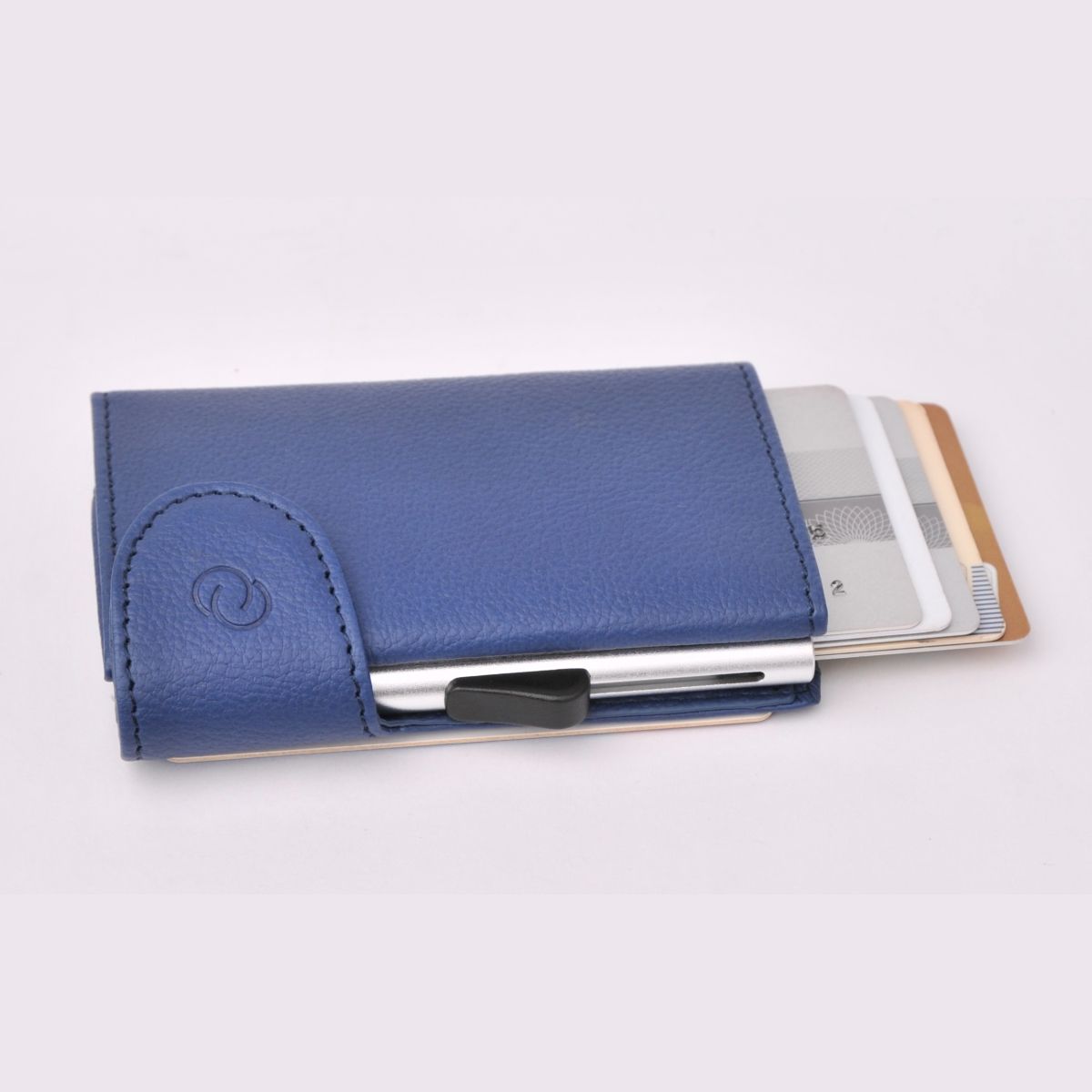 FIREHEAD BLUE WALLET WITH 6 CARD SLOTS – Luxury Leather Goods