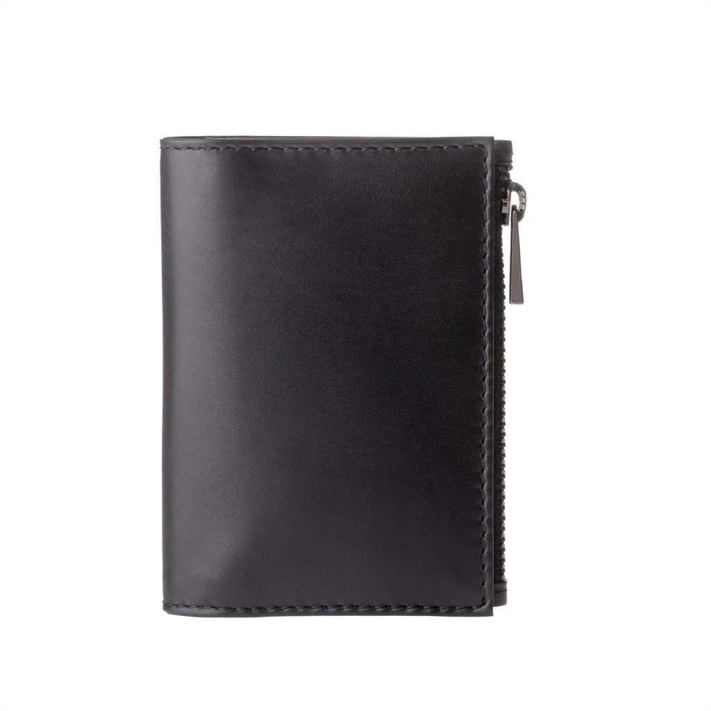 DuDu Zip-It Minimalist Leather Wallet - Black | Wallets Online