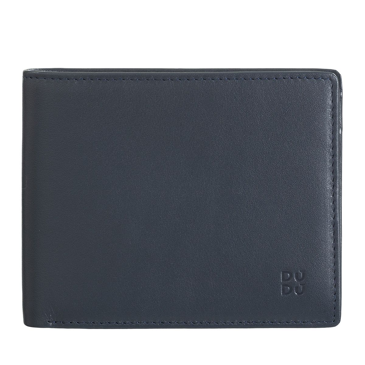 DuDu Slim Leather Multi Color Callet With Coin Purse - Navy
