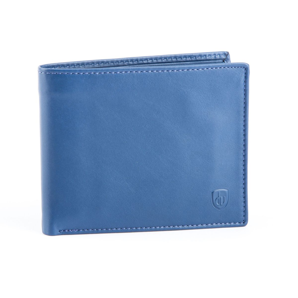 DV Leather Wallet for Men with Inner Flap Side Blue