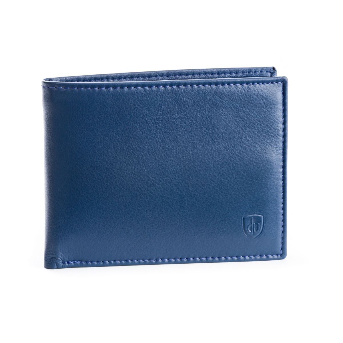 dv Leather classic wallet with coin purse and inside flap Blue - Wallets  Brands