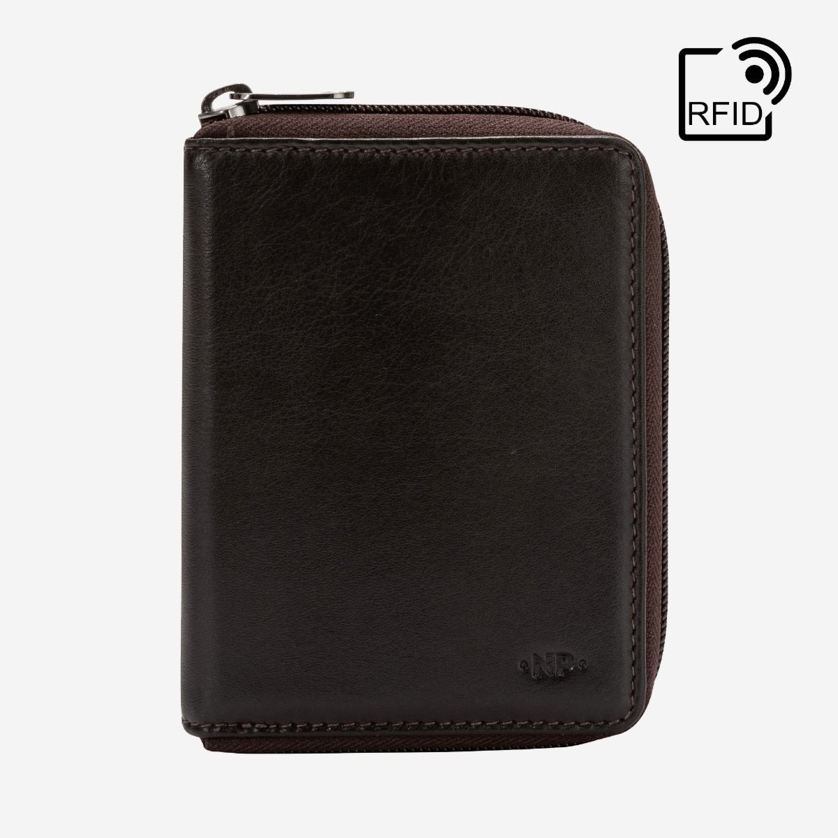 Nuvola Pelle Small Men's Wallet in Genuine Nappa Leather with Coin Purse and Internal Zip Zipper