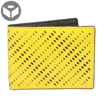 J.FOLD Leather Wallet with Coin Pouch Reverb - Yellow