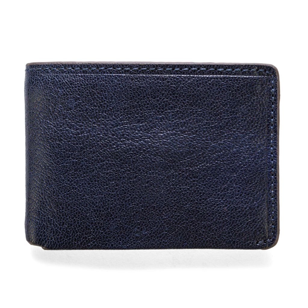 J.FOLD Leather Wallet Overstone - Black/Blue