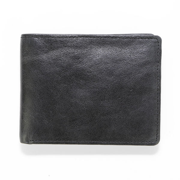 J.FOLD Leather Wallet Havana - Black/Blue