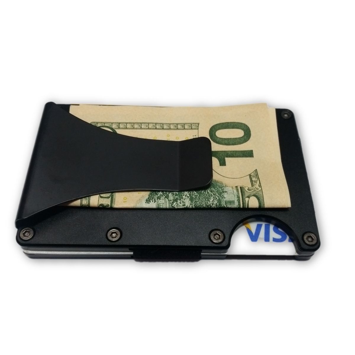 Middel reguleren video solo Minimalist Aluminium Wallet with Money Clip - Black | Wallets Online