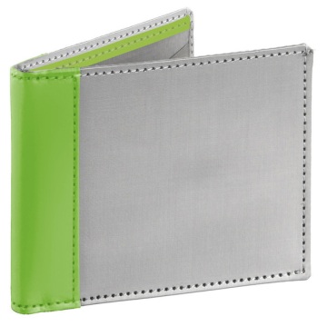 Stewart/Stand Stainless Steel Wallet - Silver/Lime